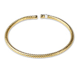 Gold Plated Twisted Band Bracelet Sleek Flexible Open Bangle for Daily Wear