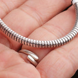 925 Sterling Silver Twisted Texture Band Bracelet Minimalist Unisex Bangle
