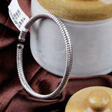 925 Sterling Silver Twisted Texture Band Bracelet Minimalist Unisex Bangle