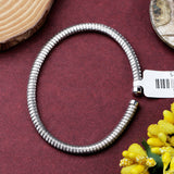 925 Sterling Silver Twisted Texture Band Bracelet Minimalist Unisex Bangle