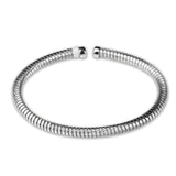 925 Sterling Silver Twisted Texture Band Bracelet Minimalist Unisex Bangle