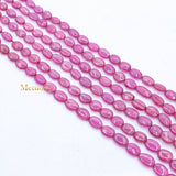 3 Layered Natural Ruby Oval Cabochon Spiritual Healing Gemstone Beads Strand 925 Silver Necklace