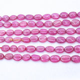 3 Layered Natural Ruby Oval Cabochon Spiritual Healing Gemstone Beads Strand 925 Silver Necklace