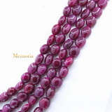 Buy 4 Line Natural Ruby Oval Cabochon Spiritual Healing Gemstone Beads Strand Necklace