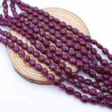 Buy 4 Line Natural Ruby Oval Cabochon Spiritual Healing Gemstone Beads Strand Necklace