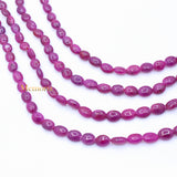 Buy 2 Line Natural Ruby Oval Cabochon Spiritual Healing Gemstone Beads Strand Necklace