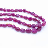 Buy 2 Line Natural Ruby Oval Cabochon Spiritual Healing Gemstone Beads Strand Necklace