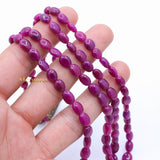 Buy 2 Line Natural Ruby Oval Cabochon Spiritual Healing Gemstone Beads Strand Necklace