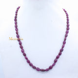 Buy 1 Line Natural Ruby Oval Cabochon Spiritual Healing Gemstone Beads Strand Necklace