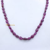 Buy 1 Line Natural Ruby Oval Cabochon Spiritual Healing Gemstone Beads Strand Necklace