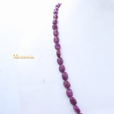 Buy 1 Line Natural Ruby Oval Cabochon Spiritual Healing Gemstone Beads Strand Necklace