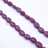 Buy 1 Line Natural Ruby Oval Cabochon Spiritual Healing Gemstone Beads Strand Necklace