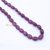 Buy 1 Line Natural Ruby Oval Cabochon Spiritual Healing Gemstone Beads Strand Necklace