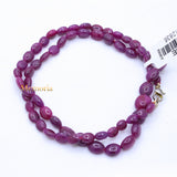 Buy 1 Line Natural Ruby Oval Cabochon Spiritual Healing Gemstone Beads Strand Necklace