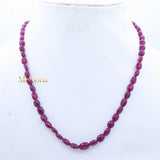 Buy 1 Line Natural Ruby Oval Cabochon Spiritual Healing Gemstone Beads Strand Necklace