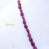 Buy 1 Line Natural Ruby Oval Cabochon Spiritual Healing Gemstone Beads Strand Necklace