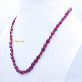 Buy 1 Line Natural Ruby Oval Cabochon Spiritual Healing Gemstone Beads Strand Necklace