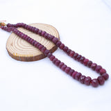 Buy Certified 1 Line Natural Ruby Round Faceted Spiritual Healing Gemstone Beads Strand Necklace