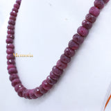 Buy Certified 1 Line Natural Ruby Round Faceted Spiritual Healing Gemstone Beads Strand Necklace