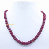 Sale 1 Line Natural Ruby Round Faceted Spiritual Healing Gemstone Beads Strand Necklace