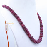 Sale 1 Line Natural Ruby Round Faceted Spiritual Healing Gemstone Beads Strand Necklace