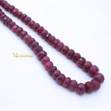 Sale 1 Line Natural Ruby Round Faceted Spiritual Healing Gemstone Beads Strand Necklace