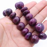 Sale 1 Line Natural Ruby Round Smooth Spiritual Healing Gemstone Beads Strand Necklace