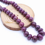 Sale 1 Line Natural Ruby Round Smooth Spiritual Healing Gemstone Beads Strand Necklace