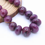 Sale 1 Line Natural Ruby Round Smooth Spiritual Healing Gemstone Beads Strand Necklace