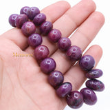 Sale 1 Line Natural Ruby Round Smooth Spiritual Healing Gemstone Beads Strand Necklace