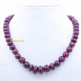 Sale 1 Line Natural Ruby Round Smooth Spiritual Healing Gemstone Beads Strand Necklace