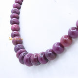 Sale 1 Line Natural Ruby Round Smooth Spiritual Healing Gemstone Beads Strand Necklace