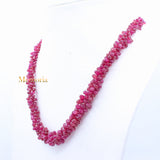 Teardrop Shaped 1 Line Natural Ruby Spiritual Healing Gemstone Faceted Beads Strand Necklace