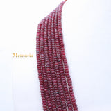 7 Line Round Smooth Shaped Natural Ruby Spiritual Healing Gemstone Beads Strand Necklace