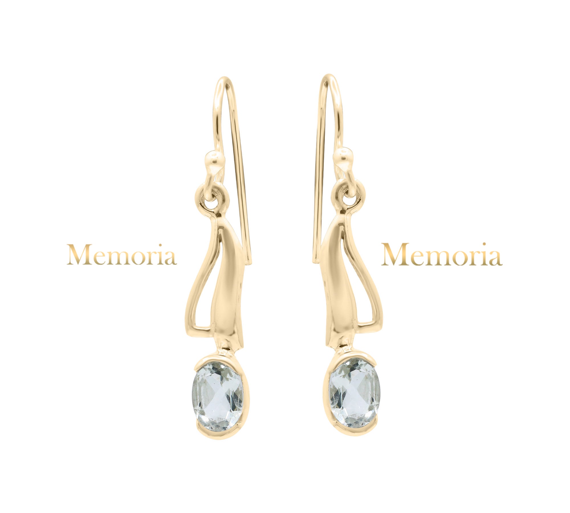 Natural Green Amethyst Gemstone 925 Sterling Silver Gold Plated Drop Earring