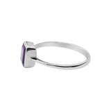 Natural Amethyst Gemstone 925 Sterling Silver Birthstone Ring