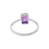 Natural Amethyst Gemstone 925 Sterling Silver Birthstone Ring