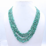 Natural Emerald Gemstone Beads Necklace