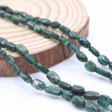 Natural Emerald Gemstone Beads 925 Silver Necklace