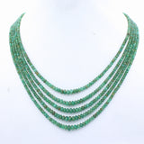 Natural Emerald Gemstone Beads Necklace