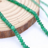 Natural Emerald Gemstone Beads 925 Silver Necklace