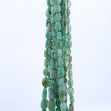 Natural Emerald Gemstone Beads Thread Necklace