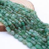 Natural Emerald Gemstone Beads Thread Necklace