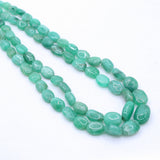 Natural Emerald Gemstone Beads Thread Necklace