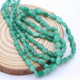 Natural Emerald Gemstone Beads Thread Necklace