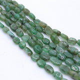 Natural Emerald Gemstone Beads Thread Necklace