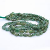 Natural Emerald Gemstone Beads Thread Necklace