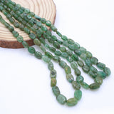 Natural Emerald Gemstone Beads Thread Necklace