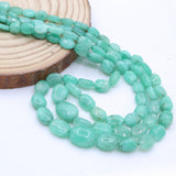 Natural Emerald Gemstone Beads Thread Necklace