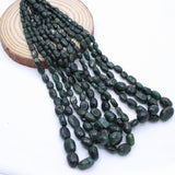 Natural Emerald Gemstone Beads Thread Necklace